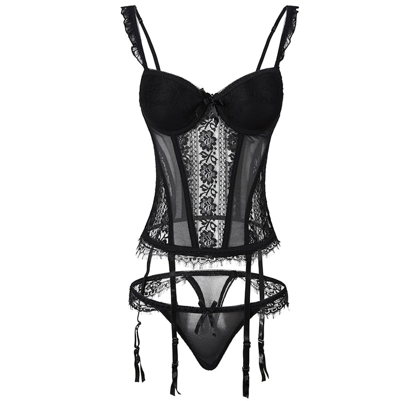 Clementine Lace Corset Ensemble