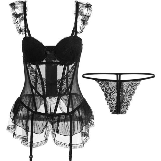 Lace Corset Set by Adele